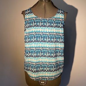 Women’s blue tank top blouse